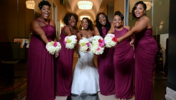 Nicole Yvette Signature Events - Asisha Ira Wedding - Asisha with Bridesmaids Y - R Crank