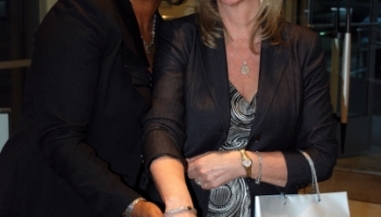 WLC Event Nicole with Guest who helped support Org with Purchasing Bracelet 5-2015